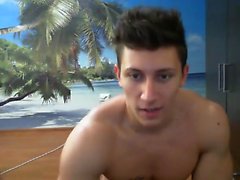 Carved romanian guy jerking on camera