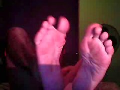 Straight guys feet on webcam #382
