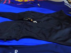 cum on swimsuit lycra black.