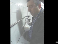 Public toilet, old men in toilet, cruising