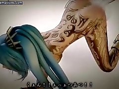 Hentai Heroine, Tatted up and Enjoying the Angles