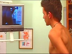Masturbation in doctor's office in hot climax