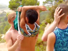 Recent, gaping hole twink, outdoor twink orgy