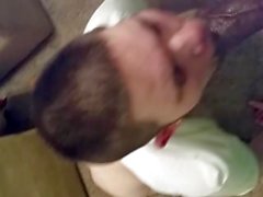 Cant Take The D So Made The White Boy Clean My Dick Off And Swallow My Cum
