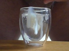 LOOK! 14 Ropes Of Thick Creamy Cum Into A Shot Glass