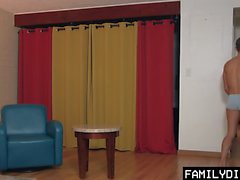 FamilyDick - Sex Hotline StepDaddy Punishes His Boys Smooth Hole