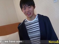 Asian teen jerking off