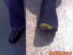 Public feet showing with gay dude Doug