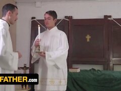 Perv Priest Drills And Breeds Inexperienced Altar Boy Mason Anderson During Holy Ritual - YesFather