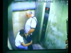 Dad and son caught fucking in elevator