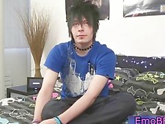 Pierced and tattooed gay emo wanking part5