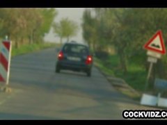 Guys fucking on the side of the road