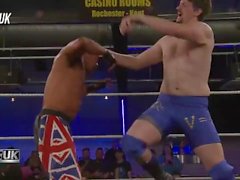 Irish Muslce Stud in Thin Spandex Trunks Enters Rumble - Constant Adjusting