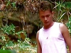 Two guys in jungle got bored and want to make gay sex