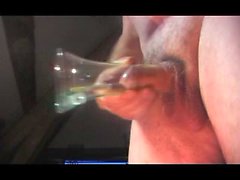 Man sounding and masturbates