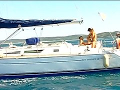 Hardcore gay sex on a private boat