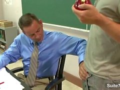 Sinful gay teacher gets nailed by gay student in classroom