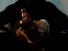 Thick Black Oily Cock Cum Blast with oovoo freak