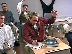 Hot gay hardcore fuck in classroom