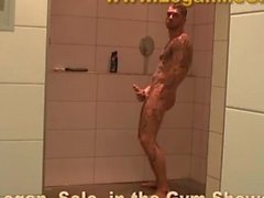 Logan McCree Solo Jerkoff in the Gym Shower