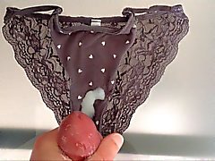 Grey Panty Cumshot 06