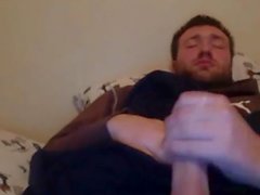 Handsome bear having fun with his cock