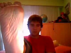 Straight guys feet on webcam #335