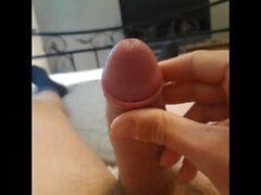 So much precum, edging and huge cumshot with pulled foreskin