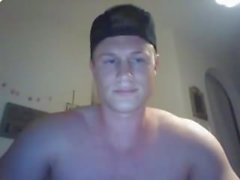 Hot guy jacks off on webcam