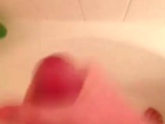 Horny guy masterbated in shower