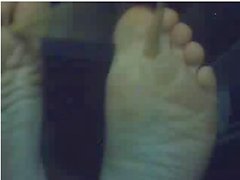 Straight guys feet on webcam #290