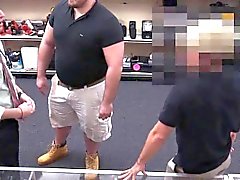 A fucking gay sells his proud to two guys in pawn shop