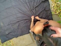 teen twink risky outdoor cocksucking and fucking (almost caught!!)