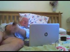 grandpa stroke on webcam