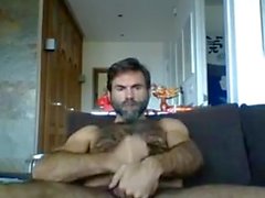 Hot Hairy Daddy Jerks off