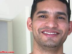 Hot Cuban big dick jerking off