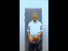 Danish Blond Gay Boy (Kasper) & Playing With My Cock In Public Toilet 1