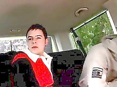 Gay clip of Hung Rugby Boy Used In The Back Seat