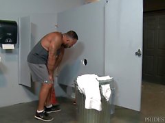 Bear Daddy Roughs Up Brian Bonds In Gym Bathroom