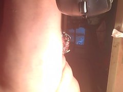 pierced slavedick in chastity nov 28