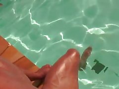 Ricco puentes poolside ass fucking