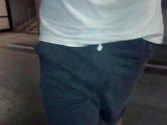 Huge cock freeballing in shorts