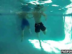 Straight amateur hunk sucking on a cock underwater