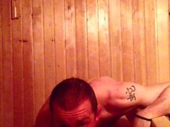 Older Younger Sauna Cock Sucking (Daddy and Son)