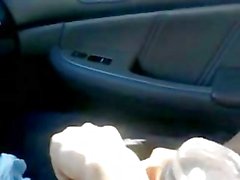 Teen uses fleshlight in Passenger Seat